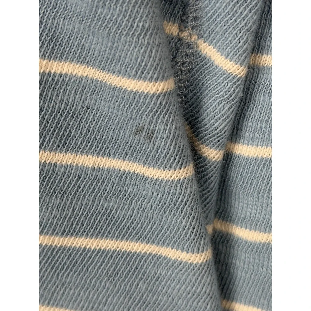 Faherty Brand Striped Pullover Hoodie XXL Blue White 100% Cotton (read desc)